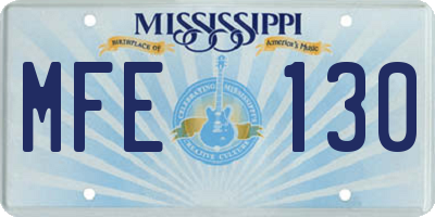 MS license plate MFE130
