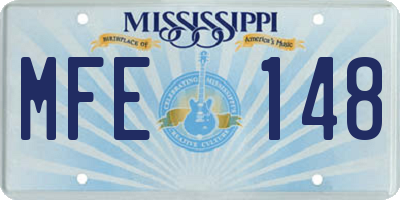 MS license plate MFE148