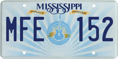 MS license plate MFE152