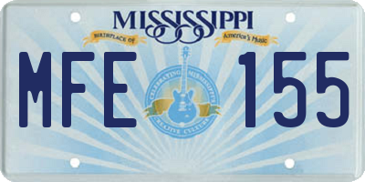 MS license plate MFE155