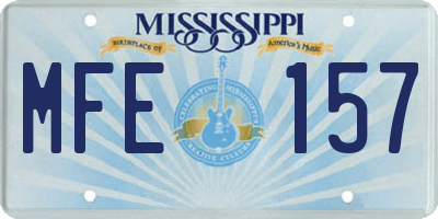 MS license plate MFE157