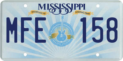 MS license plate MFE158