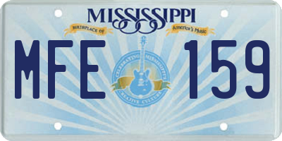 MS license plate MFE159