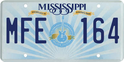 MS license plate MFE164
