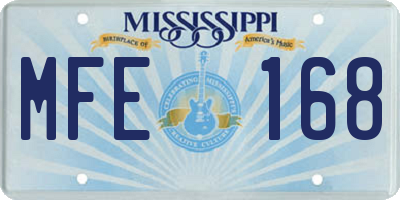MS license plate MFE168