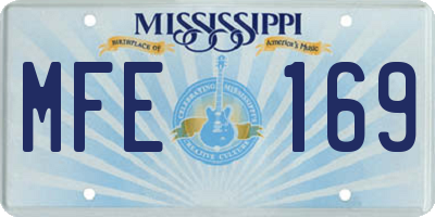 MS license plate MFE169