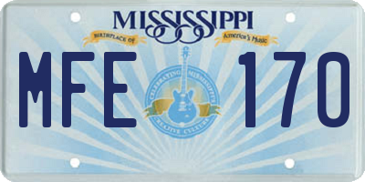 MS license plate MFE170