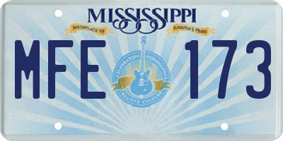 MS license plate MFE173