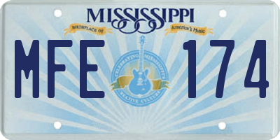MS license plate MFE174