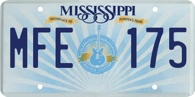 MS license plate MFE175
