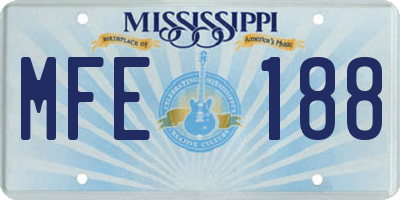MS license plate MFE188