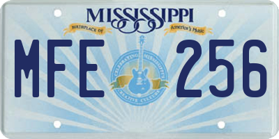 MS license plate MFE256