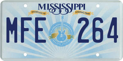 MS license plate MFE264