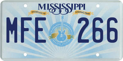 MS license plate MFE266