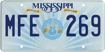 MS license plate MFE269