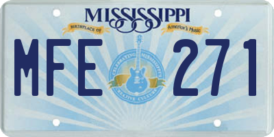 MS license plate MFE271