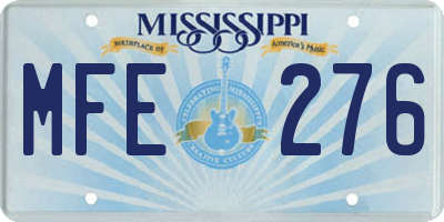 MS license plate MFE276