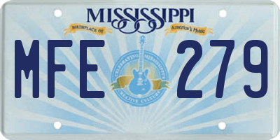 MS license plate MFE279