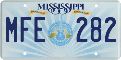 MS license plate MFE282