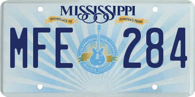 MS license plate MFE284