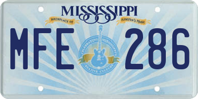 MS license plate MFE286