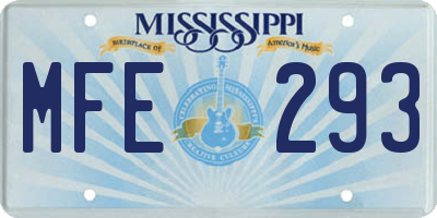 MS license plate MFE293