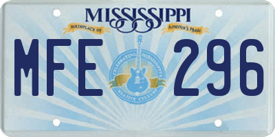 MS license plate MFE296