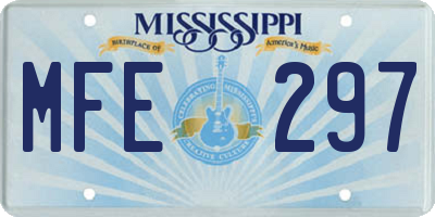 MS license plate MFE297