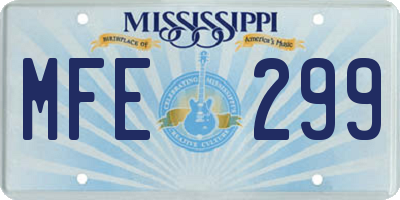 MS license plate MFE299