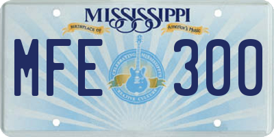 MS license plate MFE300