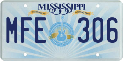 MS license plate MFE306