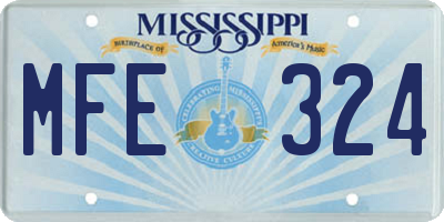 MS license plate MFE324