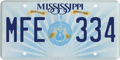 MS license plate MFE334
