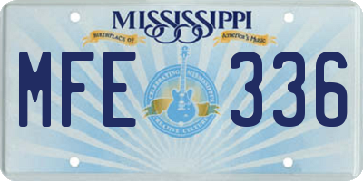 MS license plate MFE336