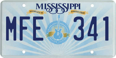 MS license plate MFE341