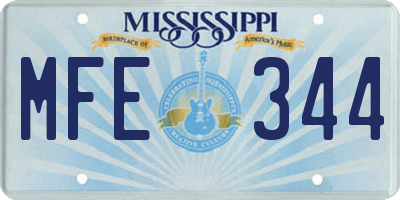 MS license plate MFE344