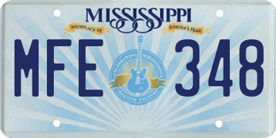 MS license plate MFE348
