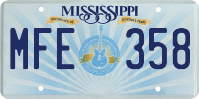MS license plate MFE358