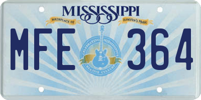 MS license plate MFE364
