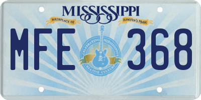 MS license plate MFE368