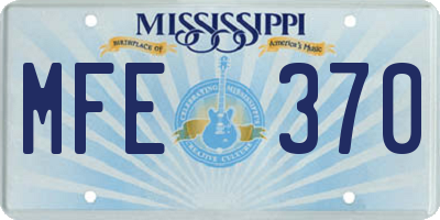 MS license plate MFE370