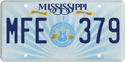 MS license plate MFE379
