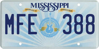 MS license plate MFE388