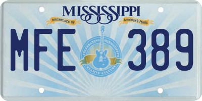 MS license plate MFE389