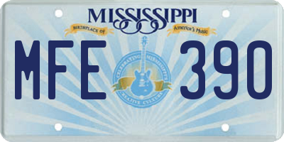 MS license plate MFE390