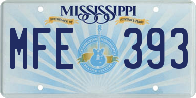MS license plate MFE393