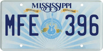 MS license plate MFE396