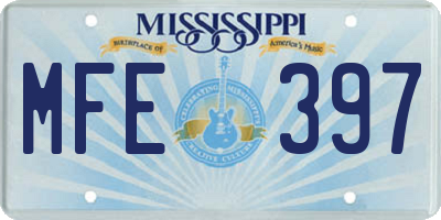 MS license plate MFE397