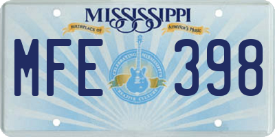 MS license plate MFE398
