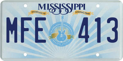 MS license plate MFE413